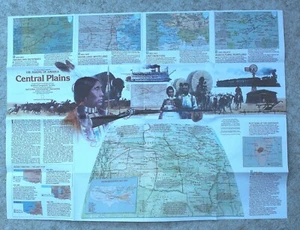 Mapa de National Geographic; septiembre de 1985; The Making of America-Central Plains - Imagen 1 de 2