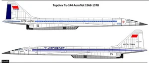 Calcomanías 1/144 BSModelle 144586 Tupolev Tu-144 Aeroflot 4 en uno - Imagen 1 de 2