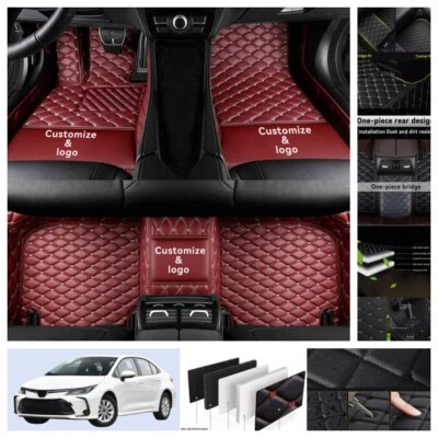 For Toyota Corolla 1998-2025 Car Floor Mats Leather Auto Liners Carpets Foot Rug Foto 1 de 4