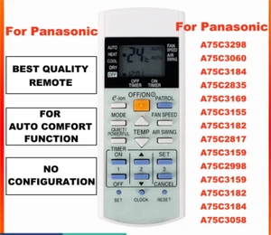 New Remote Control A75C3298 For Panasonic Air Conditioner A75C3155 A75C3159 - Picture 1 of 13