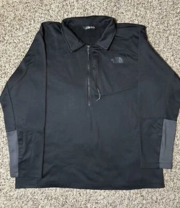 Chaqueta Pullover Sudadera The North Face Para Hombre Mediana Negra 1/4 Cremallera Polar - Imagen 1 de 4