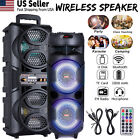 6000W Bluetooth Speaker Portable Sub Woofer Heavy Bass Party Sound System w/Mic