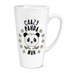 Crazy Panda Man Stars 17oz Large Latte Mug Cup Animal Joke Dad Fathers Day Funny - Picture 1 of 1