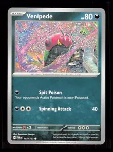 Tarjeta Venipede 115/167 SV06: Twilight Masquerade Pokemon tcg CB-1-9-C-9 - Imagen 1 de 7