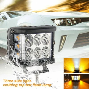 4INCH Led Work Light Bar Cube PODS Off road Lamp white Amber Strobe Flash Lamp - Picture 1 of 9
