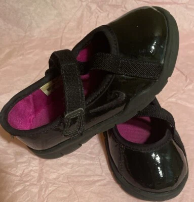 Nike Mary Janes Zapato BABY GIRL Talla 5.5c NEGRO💖 ENVÍO GRATUITO 💖SuperBonito Zapatos sin cordones Foto 1 de 4