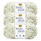 (3 Pack) Lion Brand Yarn 202-500X Basic Stitch Anti Pilling Yarn, Almond Tweed