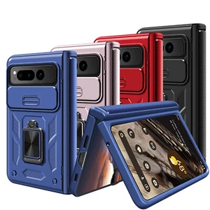 Shockproof Metal Ring Holder Magnetic Hinge Cover For Google Pixel Fold 5G Case - Picture 1 of 29