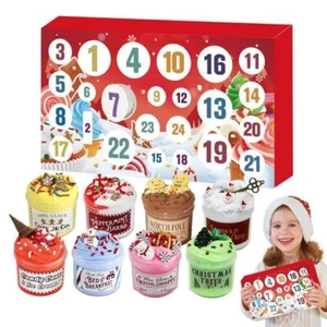 8 Pcs Paper Christmas Cake Bucket Clay Slimes Kit Soft for New Year Gifts - Picture 1 of 10