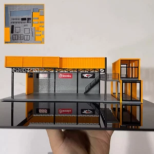 1/64 Diorama Car Garage Container Model Car Showroom Display Scene Model Gift - Picture 1 of 11
