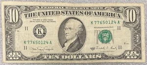 1988 Dallas $10 Note BL29 - Picture 1 of 2