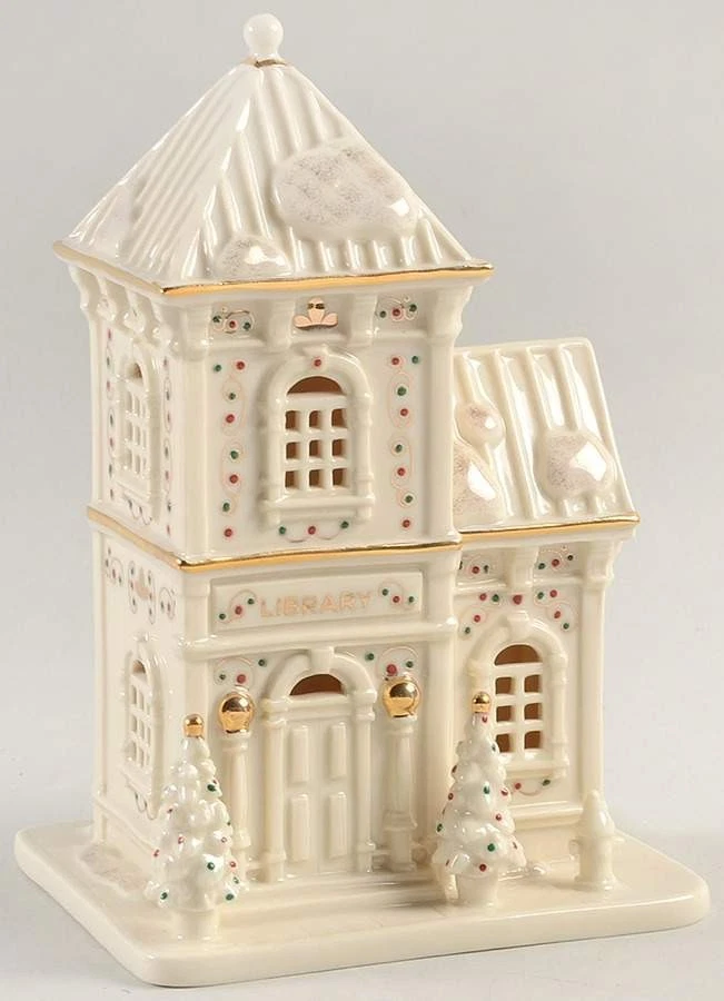 Lenox Mistletoe Park Village Mistletoe Park Library - With Box 53 11780555 - Image 1 of 1