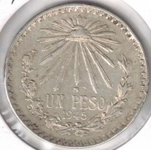 Silbermünze Mexiko 1945 Umlaufmünze One Peso! - Bild 1 von 2