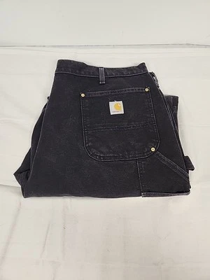 Carhartt Double Knee B01-M Black Duck Dungaree Pants Loose Fit Jeans42x32 Fit 41 - Image 1 of 4