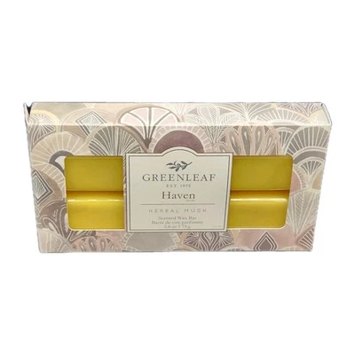 Barra de cera perfumada Greenleaf Haven 2,6 oz 6 bloques nuevo almizcle herbal Foto 1 de 4
