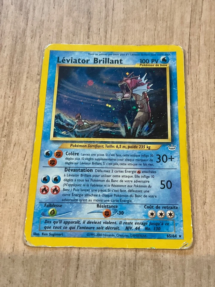 Carte Pokémon LÉVIATOR BRILLANT 65/64 - Neo Revelation - FR - Photo 1/4