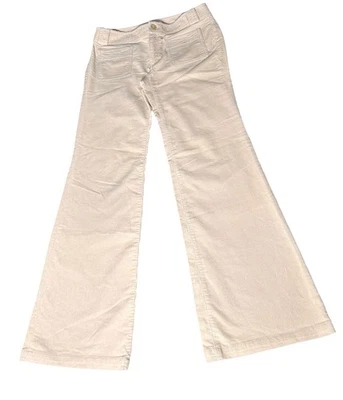 Banana Republic Flare Corduroy Pants Women Sz 2 (READ) Beige Low Rise Extra Slim - Image 1 of 4