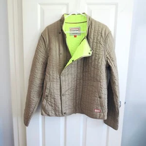 HUNTER Limited Edition Men’s Reversible Quilted Beige Reflective Jacket Size 40 - Picture 1 of 12