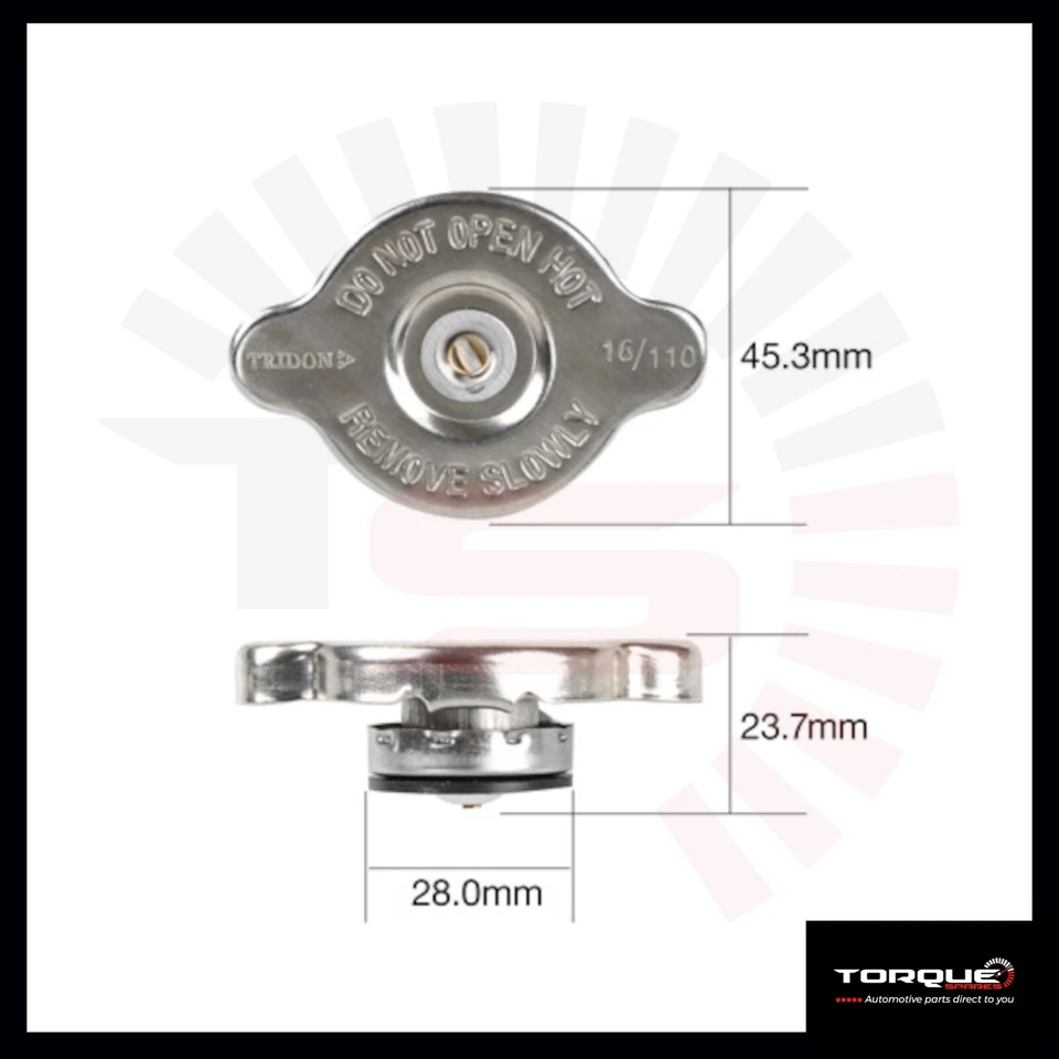 Tridon Radiator Cap for MAZDA Tribute L3 4 CYL EFI 5z CU 04 08