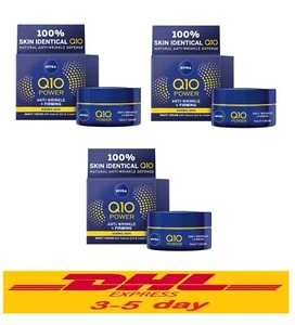 3xNivea Q10 Plus Moisturizer Night Cream Anti-wrinkl Anti-aging Firmer Skin 50ml - Picture 1 of 12