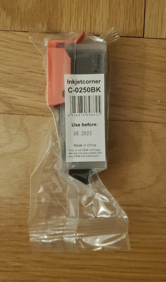 Inkjetcorner C-0250 BK Black Ink Cartridge for Canon Pixma *NEW* - Image 1 of 1