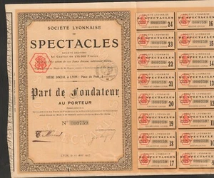 Société Lyonnaise de SPECTACLE (LYON 69) (A) - Picture 1 of 1