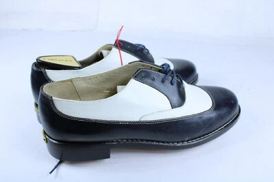 Tênis de golfe feminino HEAD COMMENDATION de couro ponta de asa tamanho 7,5 branco e preto - Imagem 1 de 4