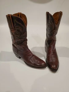 Lucchese Vintage 1883 Mens Boots 10.5 D Brown Snip Toe Restored w/ Soles [BA04] - Picture 1 of 12