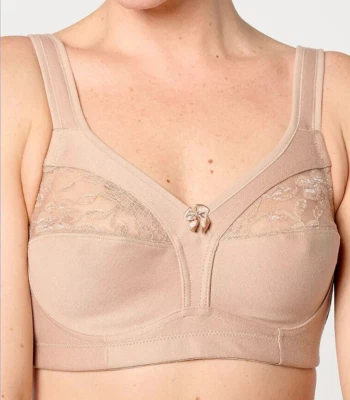 Breezies~Sujetador cómodo sin aros de algodón de copa suave~40B~Taupe~A633203~Sin relleno 7805 Foto 1 de 3