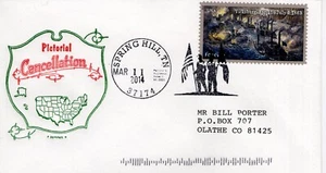 CIVIL WAR CANCEL, SPRING HILL, TN 2014 FDC19011 - Bild 1 von 1