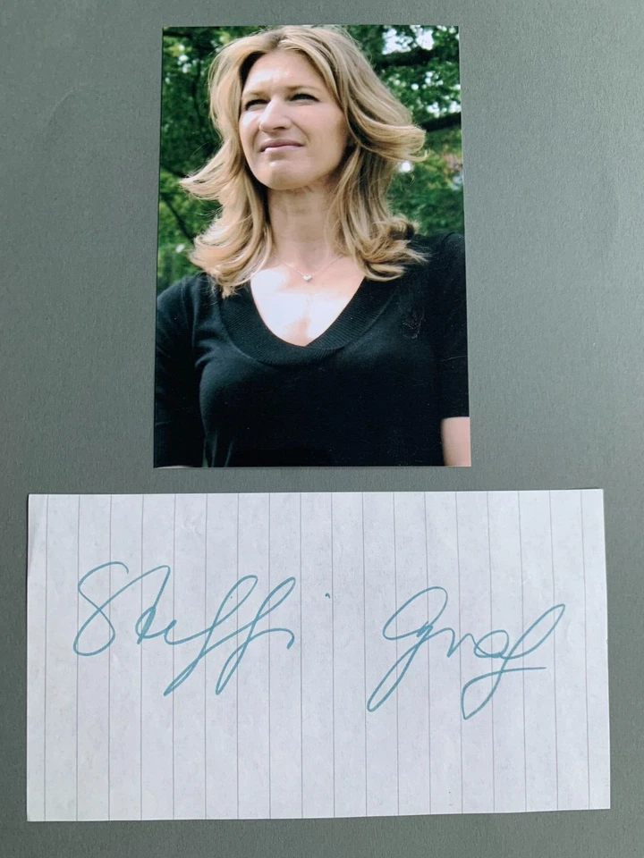 STEFFI GRAF OS 1988/1. Tennis signed In-person Blatt 10x18 Autogramm + Foto - Bild 1 von 1