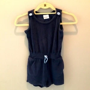 Hanna Andersson Navy Beach cover up romper Size 120 6/7 - Picture 1 of 4