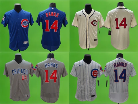 Chicago Cubs Ernie Banks #14 Cool  Flex Base Men's Stitched Jersey Cover