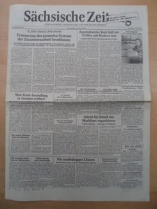SÄCHSISCHE ZEITUNG 11. Januar 1990 Donnerstag Dresden Sachsen - Picture 1 of 1