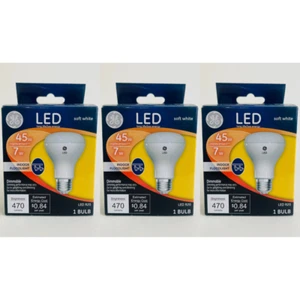 Lot of 3 GE LED R20 45W Soft White Dimmable Indoor Floodlight 470 Lumens NEW - Picture 1 of 8
