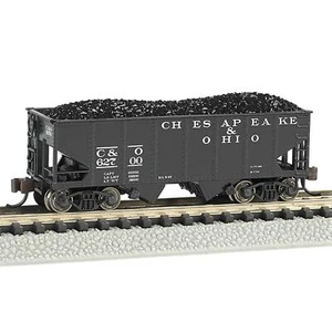 Bachmann 19555 N-Scale 55T 2Bay USRA Outside Braced Hopper C&O Chesapeake & Ohio - Picture 1 of 1