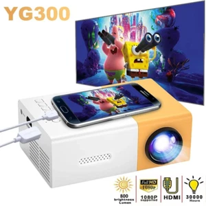 LED Mini Projector Portable 1080P Home Theater Cinema Projector HDMI USB TV - Picture 1 of 12