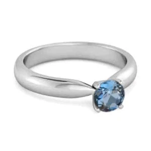Solitaire London Blue Topas Ring 925er Silber Symbol Schmuck Neu - Bild 1 von 1