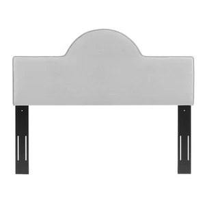 MODWAY Dawn Light Gray Gray Velvet Full/Queen Performance Headboard - Picture 1 of 7