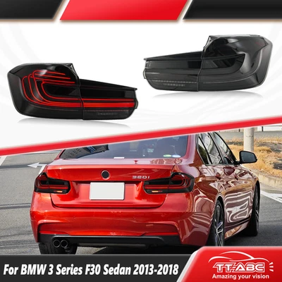 LED Tail Lights Assembly for 2013-2018 BMW M3/3 Series F30 320i 328i 335i Sedan - Image 1 of 4