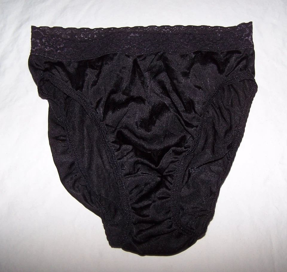 Bragas de abuela de nailon resbaladizas de pierna alta negras Fruit Of The Loom de colección talla 5 Foto 1 de 3