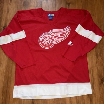Vintage Starter NHL Western Conference Men's Detroit Red Wings Hockey Jersey L - Image 1 of 4