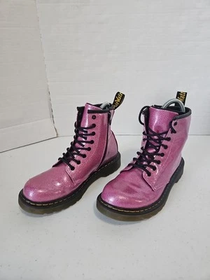 Dr. Doc Martens темно-розовый блестящий AirWair отверстия ботинки женщин sz 5 - Изображение 1 из 4