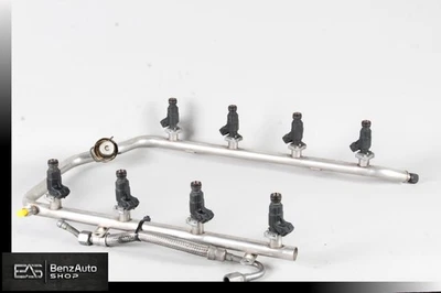 03-08 Mercedes W220 S55 E55 SL55 AMG Fuel Injection Rail Line w/ Injectors OEM - Image 1 of 4