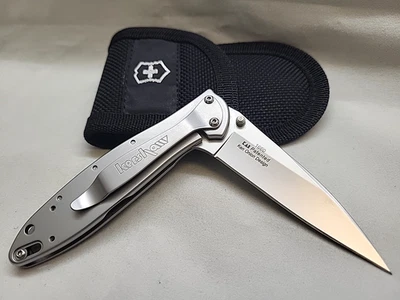 Kershaw Leek 1660 SpeedSafe USA Frame Lock Knife Kai Ken Onion Design w/sheath. - Image 1 of 4