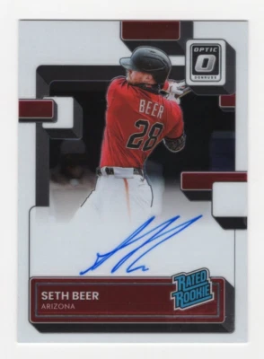 2022 Donruss Optic Seth Beer Rated Rookie ON CARD Auto RRS-SB Diamondbacks - Image 1 of 2