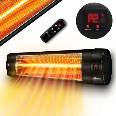 Stufa Esterno Riscaldamento Lampada Elettrica Riscaldatore Infrarossi 2000W LED - Immagine 1 di 4