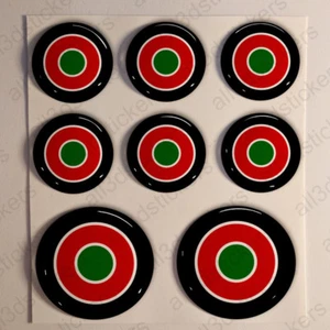 Kenya Stickers Cockade 3D Sticker Roundel Resin Domed Adhesive Air Force  - Foto 1 di 1