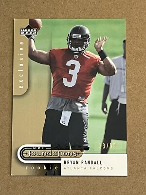 2005 UPPER DECK EXCLUSIVE NFL FOUNDATIONS  BRYAN RANDALL #160 FALCONS ROOKIE /99 - Image 1 of 2