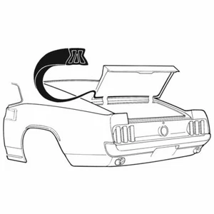 Maletero Mustang Fastback 69-70 Weatherstrip-NUEVO - Imagen 1 de 2